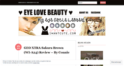 Desktop Screenshot of eyelovebeauty.wordpress.com