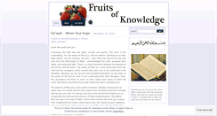 Desktop Screenshot of fruitsofknowledge.wordpress.com