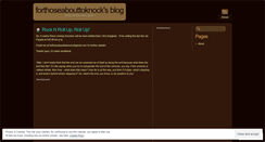 Desktop Screenshot of forthoseabouttoknock.wordpress.com
