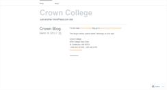 Desktop Screenshot of crowncollege1916.wordpress.com