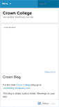 Mobile Screenshot of crowncollege1916.wordpress.com