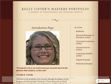 Tablet Screenshot of klistermastersportfolio.wordpress.com