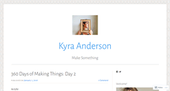 Desktop Screenshot of kyraanderson.wordpress.com