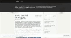 Desktop Screenshot of nefariousgraduate.wordpress.com