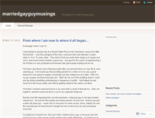 Tablet Screenshot of marriedgayguymusings.wordpress.com
