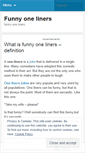 Mobile Screenshot of funnyoneliners.wordpress.com