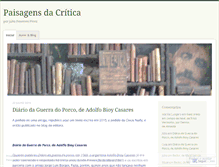 Tablet Screenshot of paisagensdacritica.wordpress.com