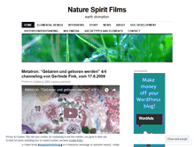 Tablet Screenshot of naturespiritfilms.wordpress.com