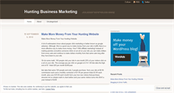 Desktop Screenshot of marketmyhuntingbusiness.wordpress.com