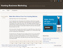 Tablet Screenshot of marketmyhuntingbusiness.wordpress.com