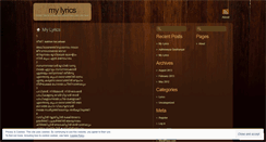 Desktop Screenshot of joyssonglyrics.wordpress.com