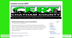 Desktop Screenshot of chathamcountycert.wordpress.com