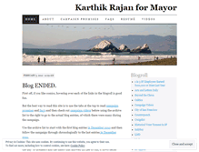 Tablet Screenshot of karthikrajanformayor.wordpress.com