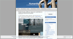 Desktop Screenshot of humanitheque.wordpress.com