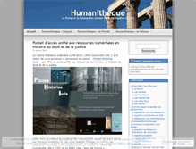Tablet Screenshot of humanitheque.wordpress.com