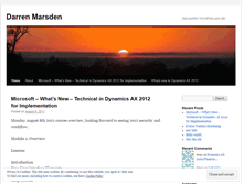 Tablet Screenshot of marsdendarren.wordpress.com