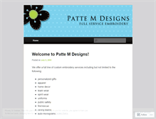 Tablet Screenshot of pattemdesigns.wordpress.com