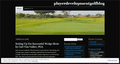 Desktop Screenshot of playerdevelopmentgolfblog.wordpress.com