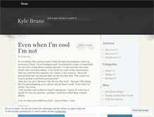 Tablet Screenshot of kylebruns.wordpress.com