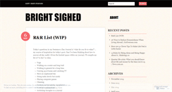 Desktop Screenshot of brightsighed.wordpress.com