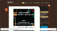 Desktop Screenshot of ipc2011.wordpress.com