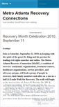 Mobile Screenshot of metroatlantarecoveryconnections.wordpress.com
