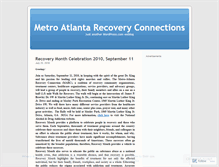 Tablet Screenshot of metroatlantarecoveryconnections.wordpress.com