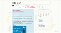 Desktop Screenshot of bizspeak.wordpress.com