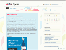 Tablet Screenshot of bizspeak.wordpress.com