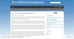 Desktop Screenshot of privatepilottrainingonlineus.wordpress.com