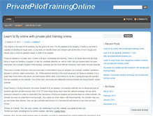 Tablet Screenshot of privatepilottrainingonlineus.wordpress.com