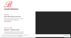 Desktop Screenshot of modefabuleux.wordpress.com