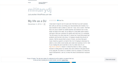 Desktop Screenshot of militarydj.wordpress.com