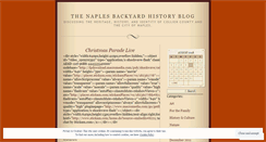 Desktop Screenshot of naplesbackyardhistory.wordpress.com