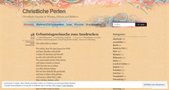 Desktop Screenshot of christlicheperlen.wordpress.com