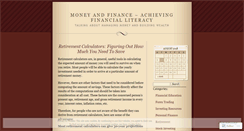 Desktop Screenshot of moneyandfinance.wordpress.com