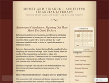 Tablet Screenshot of moneyandfinance.wordpress.com