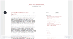 Desktop Screenshot of lululemonyoga.wordpress.com