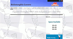 Desktop Screenshot of bulutangkislovers.wordpress.com