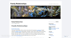 Desktop Screenshot of familyrelationshipss.wordpress.com