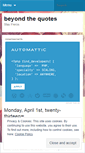 Mobile Screenshot of beyondthequotes.wordpress.com