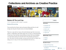 Tablet Screenshot of collectingseminar.wordpress.com