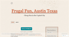 Desktop Screenshot of frugalfunaustin.wordpress.com