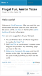 Mobile Screenshot of frugalfunaustin.wordpress.com