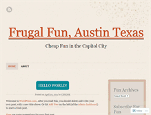 Tablet Screenshot of frugalfunaustin.wordpress.com