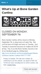 Mobile Screenshot of bonegardencantina.wordpress.com