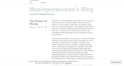 Desktop Screenshot of musingnewviews.wordpress.com