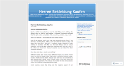 Desktop Screenshot of bekleidungkaufen.wordpress.com
