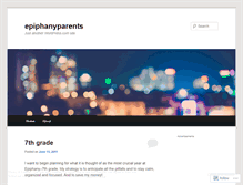 Tablet Screenshot of epiphanyparents.wordpress.com