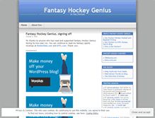 Tablet Screenshot of fantasyhockeygenius.wordpress.com